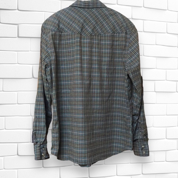 Fossil 54 Men’s Pearl Snap Western Button Down Shirt Medium - Picture 6 of 6